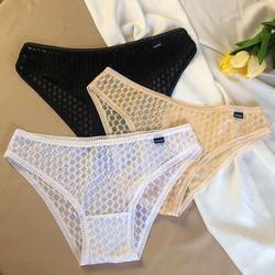 China                  Women′s Mesh Panties Sexy Transparent Low Waist Briefs Cotton Crotch Underwear              for sale