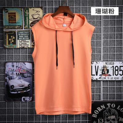 China Breathable Red Sleeveless Hoodie for sale