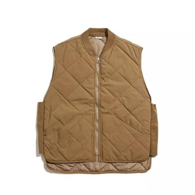 China                  Winter Solid Men′ S Diamond Quilted Zipper Sleeveless Jacket Vest              for sale