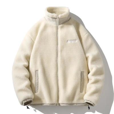 China Premium Zip Up Sherpa Fleece Jacket 100% Cotton Custom Embroidery for sale