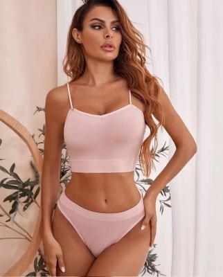China                  Knit Bra Short Crop Beauty Back Seamless Removable Padded Chest Tube Tank Top Camisoles Wire Free Bra              for sale