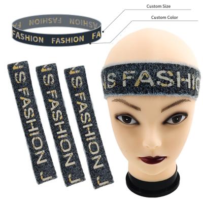 China wholesale elastic custom color logo and width woven wavy watersport sweater thin sports headband for sale