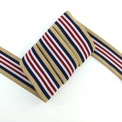 China O E M O D M Factory Directly Supply Green Elastic Ribbon Jacquard Web Band Elastic Stripe Webbing for Headbands for sale