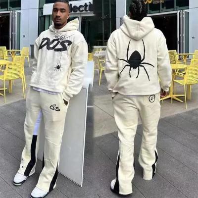 China                  100% Cotton Custom Sweat Suits Two Piece Oversized Men Hoodie French Terry Oversized Puff Print Tracksuit for Men              for sale