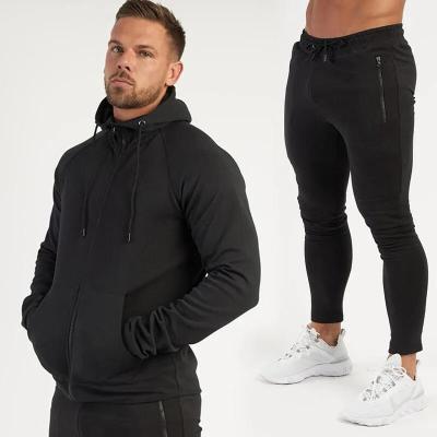China                  Outdoor Sport Gym Sets Men Sportswear Tracksuits Two Piece Set Hoodies Men′s Fitness Suit              for sale