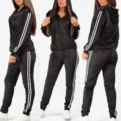China                  Custom Women Sport Clothing Fashion Hooded Training Track Sweat Suit Jogging Suits Wholesale Velvet Tracksuits              for sale