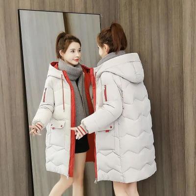 China                  Winter Puffer Jacket Ladies Warm Hooded Cotton-Padded Clothes Thick Padded Outwear Hooded Long Jackets and Coats for Women              for sale