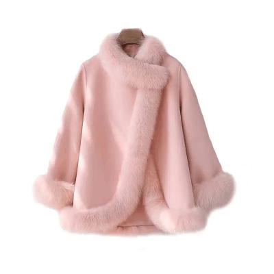 China                  New Design Autumn Winter Warm Women Shearling MID-Length Fox Fur Coats for Ladies              for sale