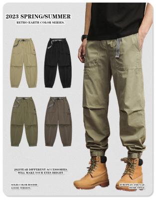 China                  Custom Track Jogger Pants Cargo Multi Pockets Pant Men Khaki Trousers Cargo Pants for Men              for sale