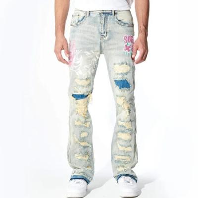 China                  Custom Slim Fit Jeans Skinny Streetwear Straight-Leg Premium Stretchy Pants Denim Jeans for Men              for sale