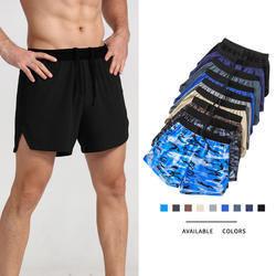 China                  Sport Men′s Elastic Shorts Quick-Drying Breathable Quarter Trousers with Split Ends Running Casual Fitness Men Gym Shorts              for sale