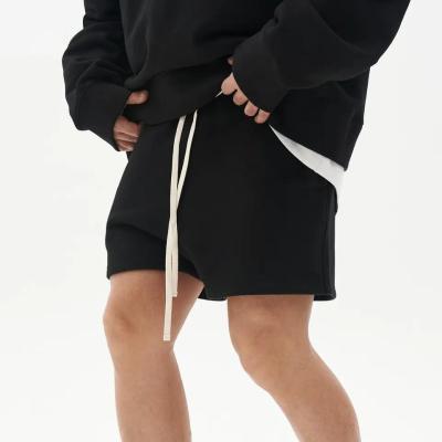 China                  Summer Drawstring Shorts Men Custom Brand Street Swear Running Thick French Terry Cotton Casual Short              for sale
