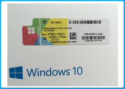 China Global Area Activation Online Windows 10 Professional 32Bit 64 Bit Product Key Code for sale