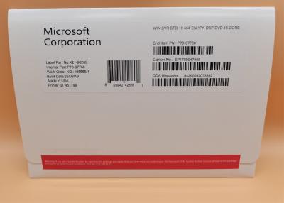 China Estándar inglés 2019 del servidor de las ventanas de la versión del paquete completo del pedazo del DVD 64 del estándar del servidor 2019 de Microsoft Windows en venta