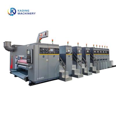 Κίνα 1-6 Flexographic εκτυπωτής χαρτοκιβωτίων μηχανών εκτύπωσης χαρτοκιβωτίων χρωμάτων για το ζαρωμένο χαρτόνι με 3 χρώματα προς πώληση