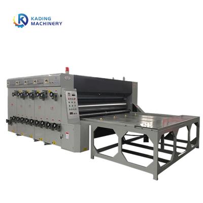 China Chain Feeding Carton Printing Machine With Printing Slotting Die Cutting For Corrugated Box for sale