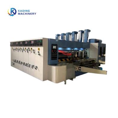China Flexographic 4 Colors Corrugated Flexo Printing Machine Of High Speed for sale