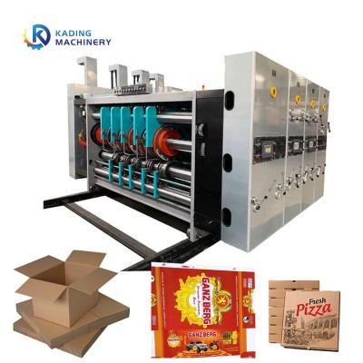 China Automatic Feeding Carton Box Printer Die Cutter Slotter Of Water Ink For Taco Box Making for sale