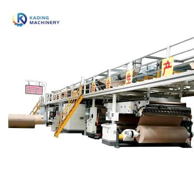 China 5 Layers Corrugtion Line With Quick Change Single Facer And Hydraulic Mill Roll Stand en venta