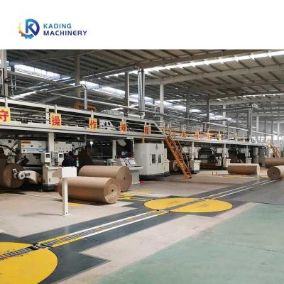 China Línea de producción de cartón corrugado de 1800 mm con apilador de pórtico para 3 / 5 / 7 Ply Board en venta