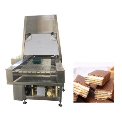 China 400mm 200kg/H Protein Chocolate Enrobing Machine for sale