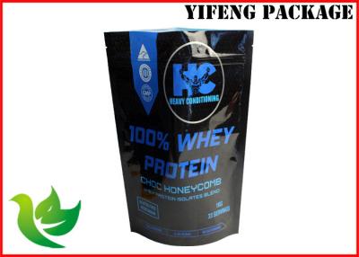 China Protein Powder Packaging Plastic Stand Up Pouch With Ziplock / Super Gloss Surface for sale