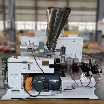 China Lab Mini Twin-Screw Compounding Conical Plastic Extruder ZS35/76 Small Double Screw Extruder Co-extrusion for sale