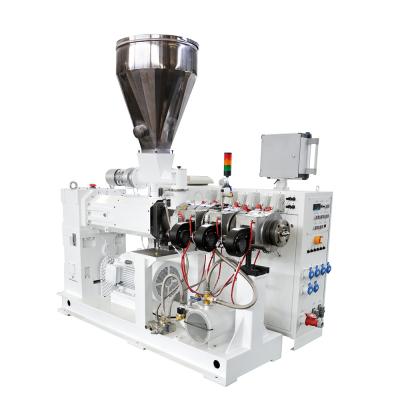 China Counter Rotating Twin Screw Extruder / Conical Double Screw Extruder Machine HYZS80/156 for sale