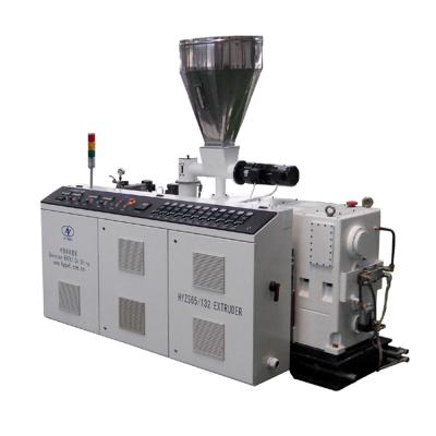 China Plastic Sheet Extruder Conic Double Screw Extruder Machine 65/132 for sale