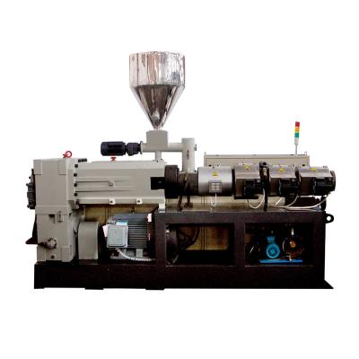 China Pellet Extruder Machine Conical Double Screw Extruder Machine 80/156 55kw 540kg/H for sale