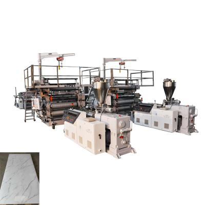 中国 ポリ塩化ビニール1220大理石シートの生産のためのプラスチック板放出機械 販売のため