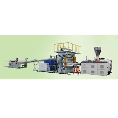 China Pvc Board Sheet Machine / Pvc Imitation Board Extrusion Line 12t/Day High Calcium Formula for sale