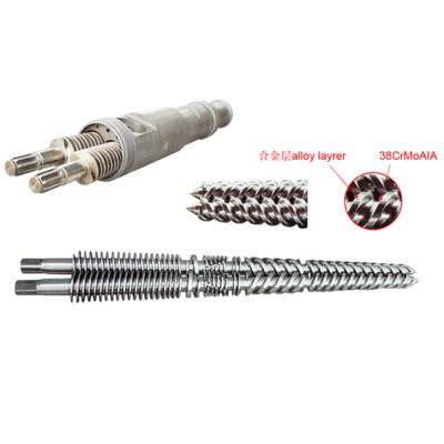 China Screw And Barrel for plastic extruder / twin conic screw and barrel for sale