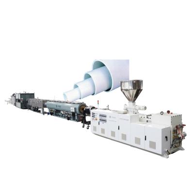 China Big Diameter 250-400mm Under Ground Water Supply PVC Pipe Making Line By Conic Twin Screw Extruder ZS80/173 for sale