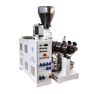 China Twin Screw Extruder / Pellet Extruder Machine Conical Double Screw Extruder Machine 55kw 540kg/H for sale
