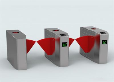 China Entrance Security Flap Barrier Gate Pedestrian Turnstile With IR Sensors for sale