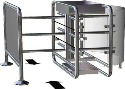 China Electronic RFID Half Height Turnstile Barrier Gate With 90 Degree Rotating for sale