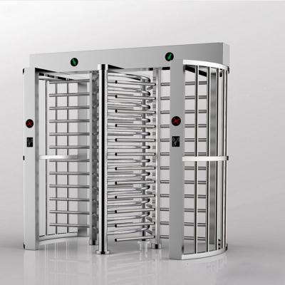 China Heavy Duty IP54 Full Height Turnstile Gate Double Passage 24V Solenoid Control Motor for sale