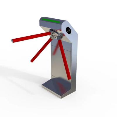 China Access Control Stainless Steel Tripod Turnstile CE Approved With LED Decorative Lamp for sale