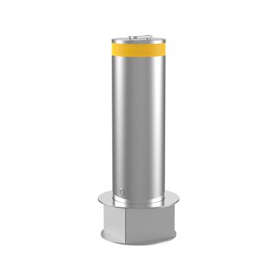 China Cylinder Removable Brushed Automatic Rising Bollards 304 Stainless Steel for sale