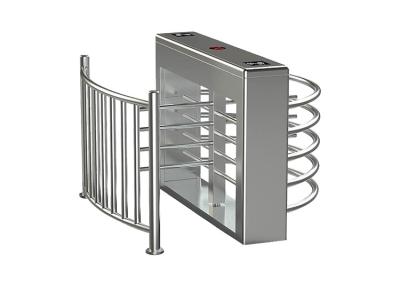 China Relay Switch RFID SS304 Waist Height Turnstiles 90 Degree Rotary 30W 0.2S for sale