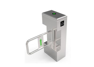 China RFID Reader Swing Barrier Turnstile BLDC Motor Face Recognition Acrylic Glass for sale