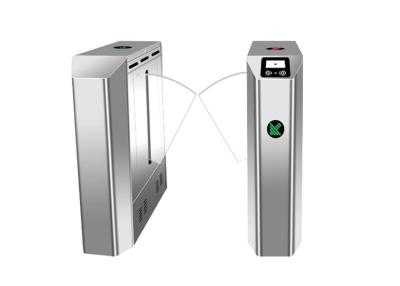 China Wire Drawing Waist Height Turnstile SUS304 Retractable COVID QR Code for sale