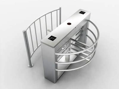 China Solenoid Mechanism Waist Height Turnstile IP55 With QR Barcode Scanner for sale