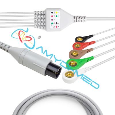 China TPU ECG Cables And Leadwires 90cm Compatible Mindray GOLDWAY Spacelabs for sale