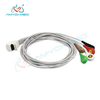 China 0.9M Length Holter ECG Cable Mortala H3 Compatible Use For Medical for sale