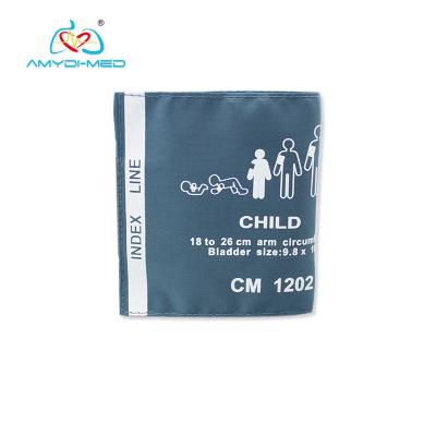 China Nylon Paediatric Reusable NIBP Cuff 35Cm Tube Common Compatible With Bladder for sale