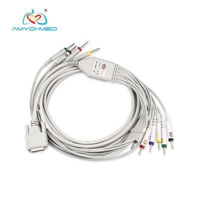 China 10 Lead EKG Wires Compatible Schiller AT3 / CS100  TPU Jacket Material for sale