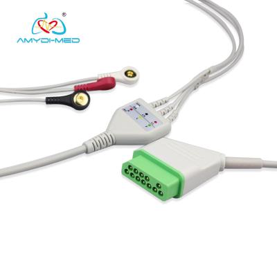 China Nihon Kohden ECG Cable 3.6m Cable Length TPU Material With Leadwires for sale