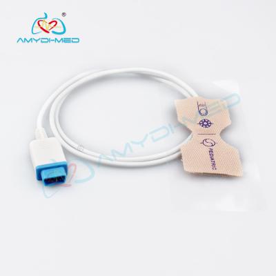China Adhesive Type Finger Clip Spo2 Sensor , Neonatal Spo2 Sensor 9 Pin Connector for sale